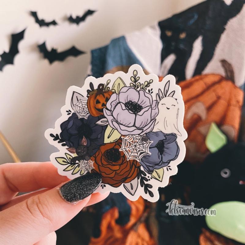 Spooky Florals Sticker