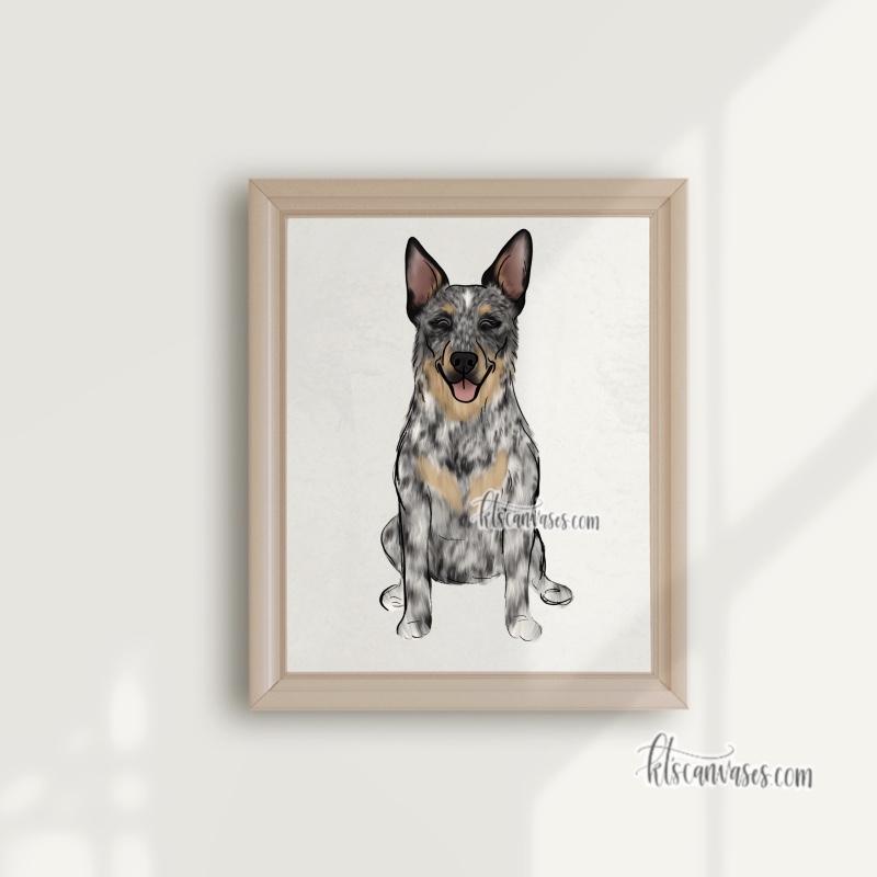 Choose Your AUSTRALIAN CATTLE DOG/BLUE HEELER Art Print