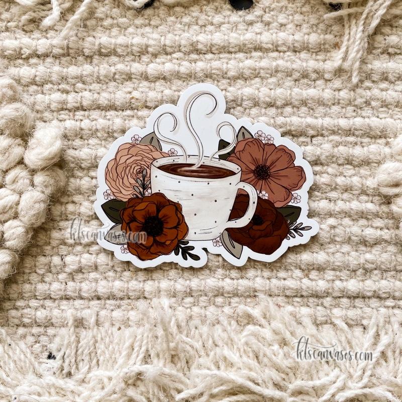 Coffee Florals Magnet