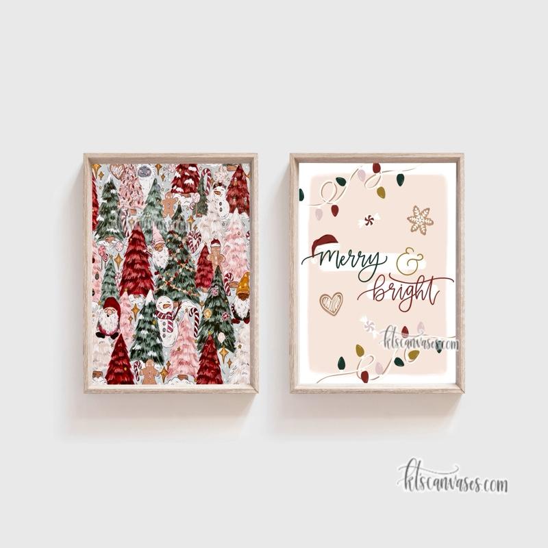 Merry & Bright Set of 2 Art Prints
