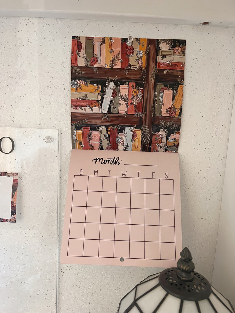 Bookish Undated Wall Calendar