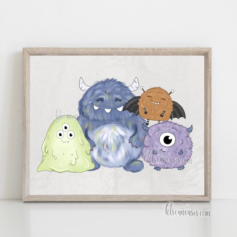 Monster Friends Art Print