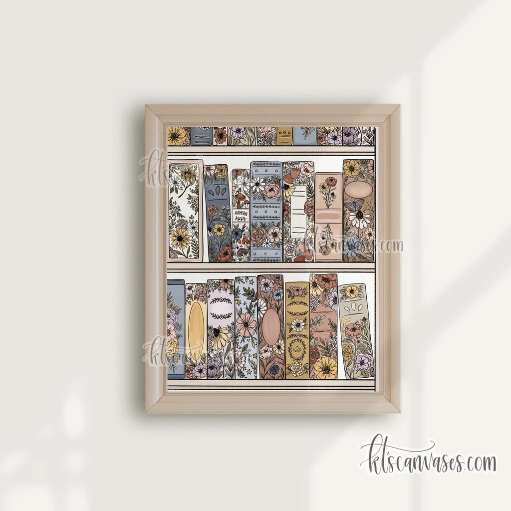 Floral Book Collection Art Print