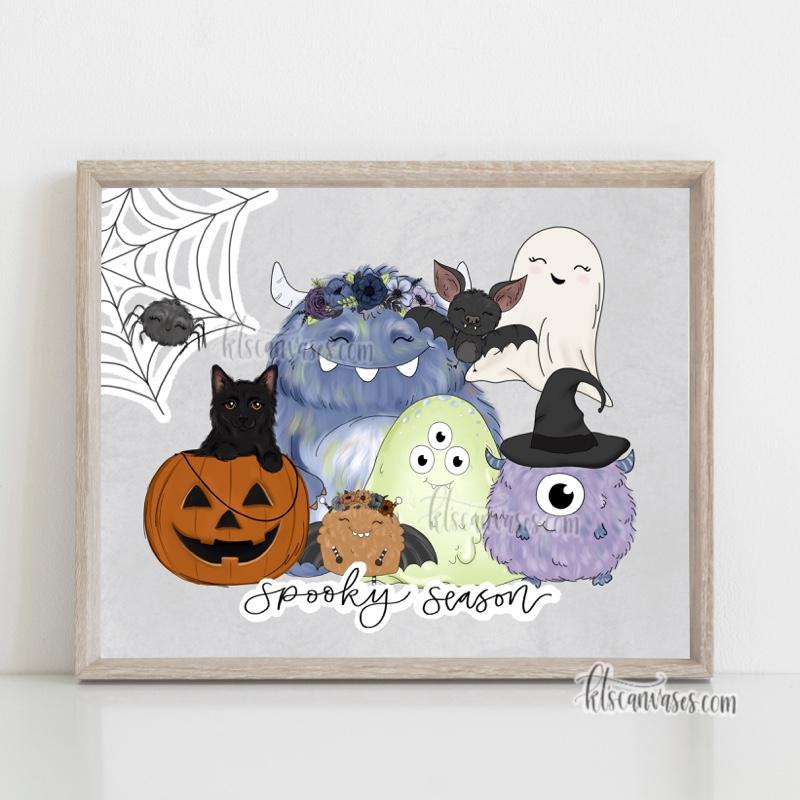 Spooky Season Friends Art Print