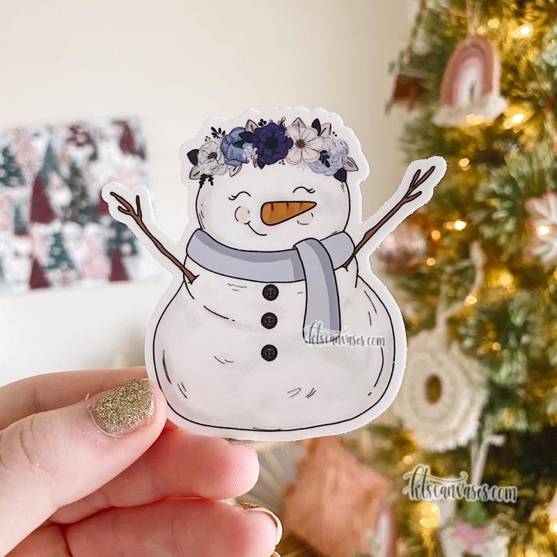 Snowmaker Stickers Winter Snowman Sticker – KT's Canvases