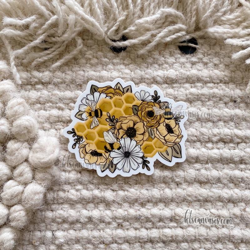 Floral Honeycomb Sticker