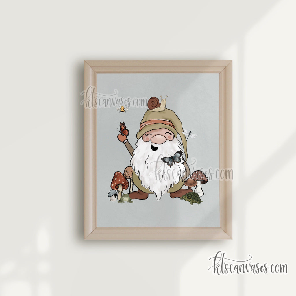 Jolly the Garden Gnome Art Print