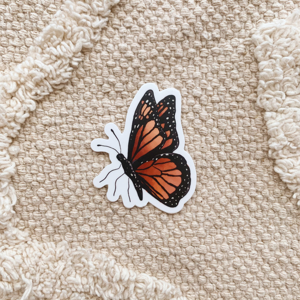 Mini Orange Butterfly #2 Sticker
