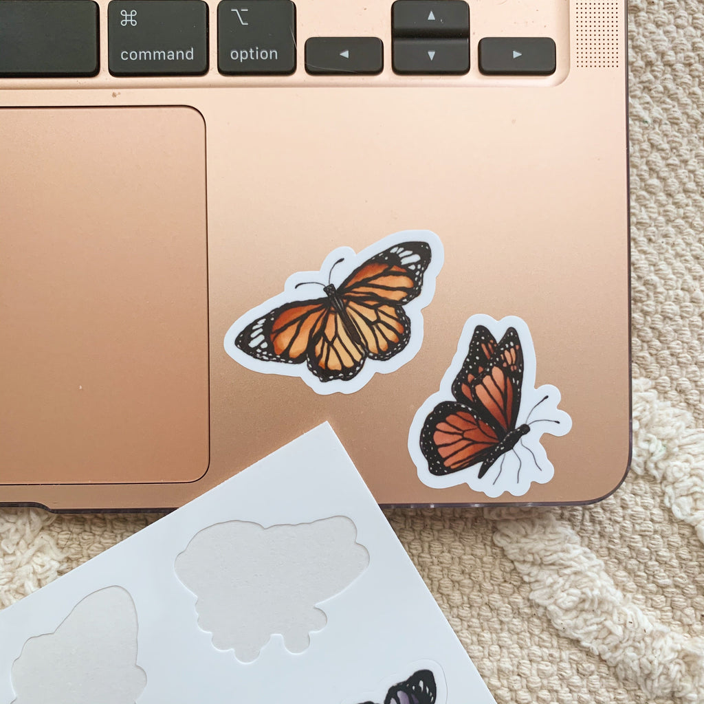 Butterfly Set of 4 Mini Stickers (1 sheet)