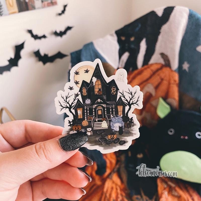 Haunted House of Spooky Friends Sticker