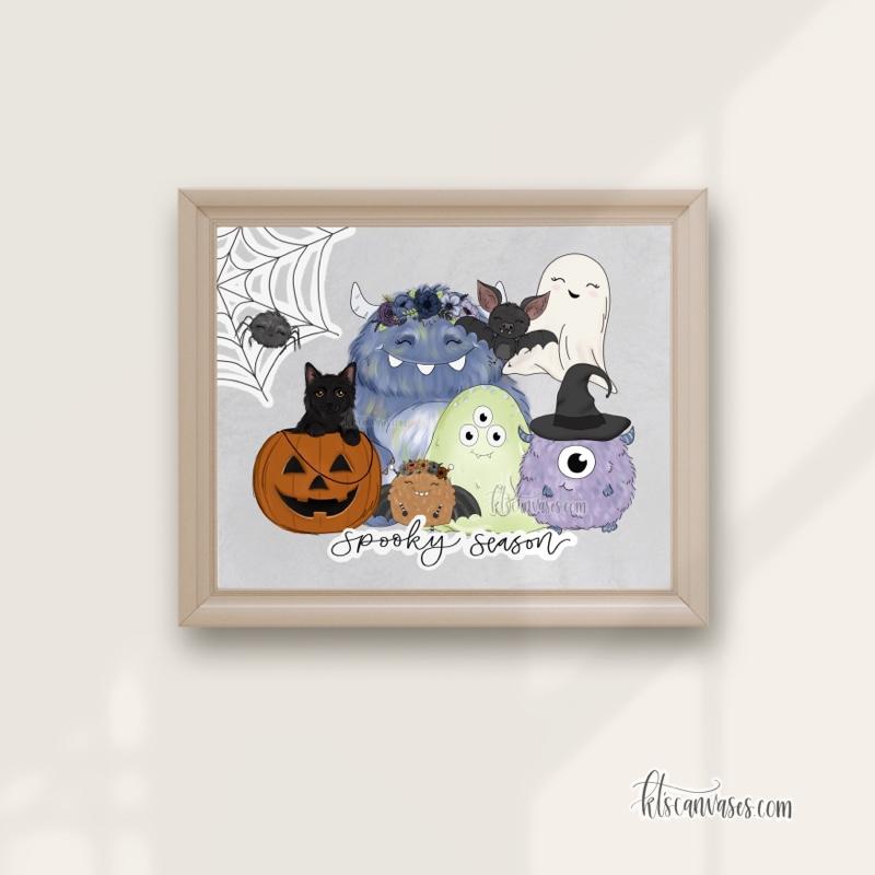Spooky Season Friends Art Print