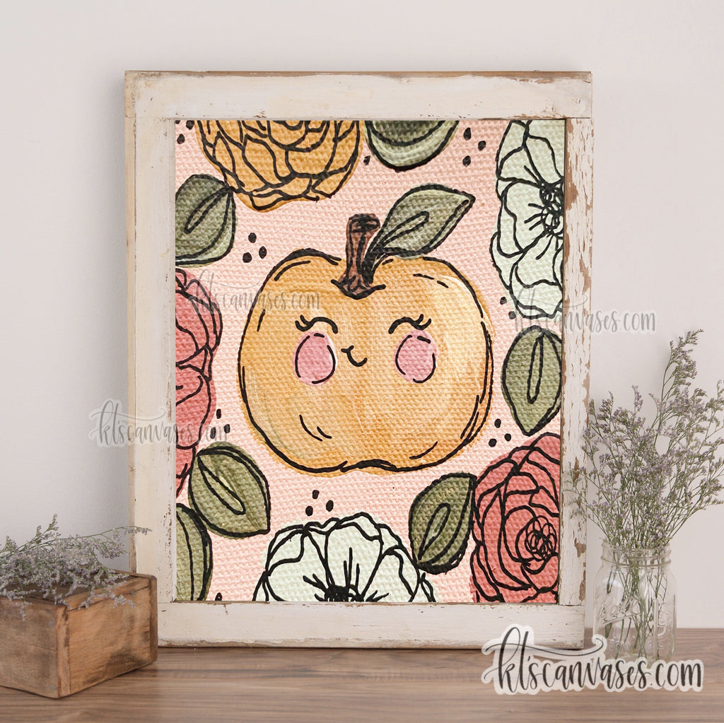Little Apple Friends Floral Art Print Set of 3