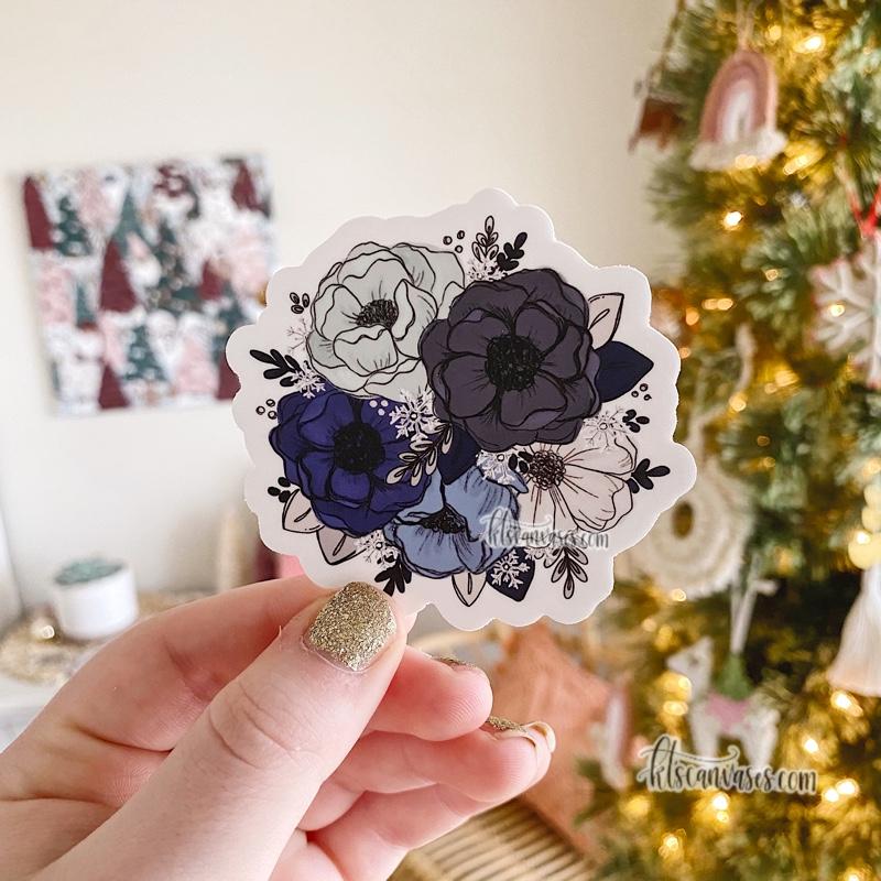 Frosty Florals Sticker