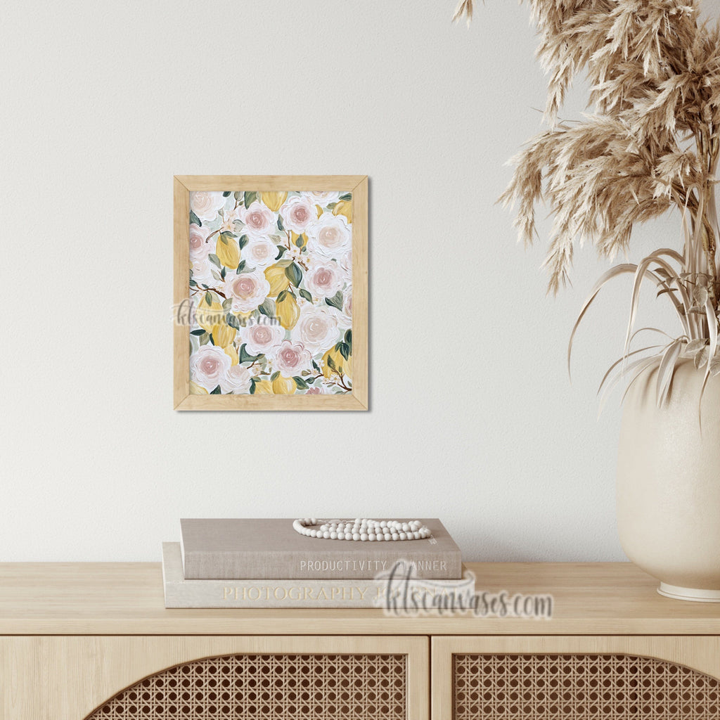 Lemon Florals Art Print