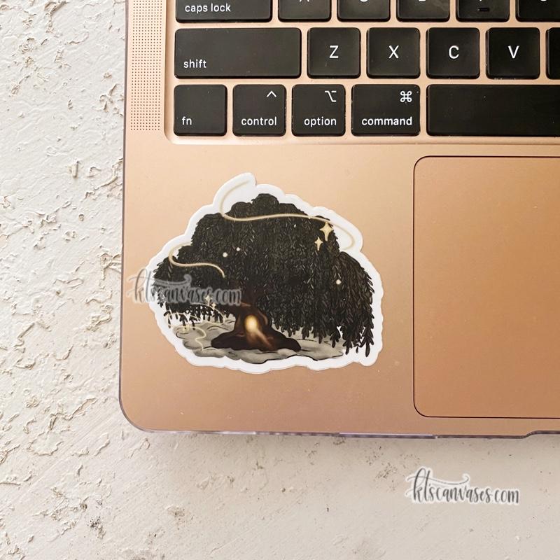 Whimsical Willow Tree Sticker