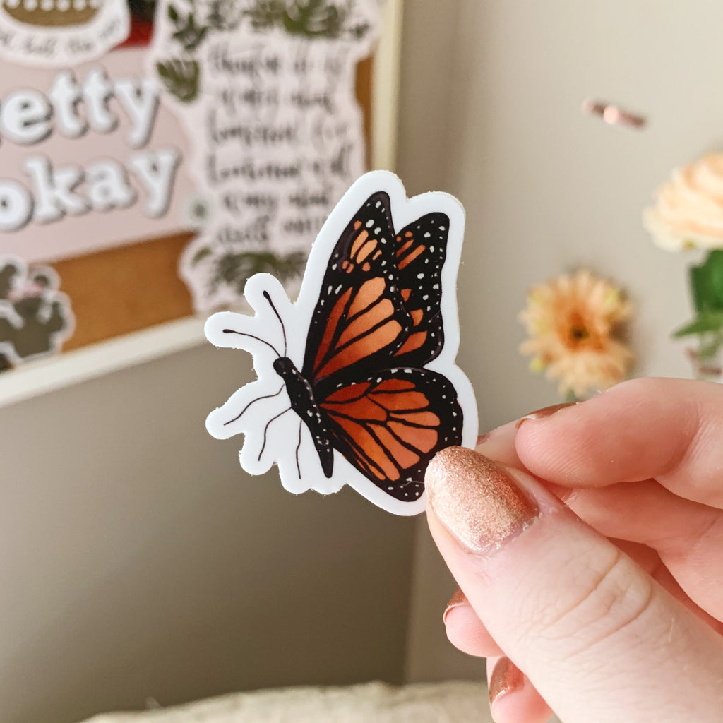 Mini Orange Butterfly #2 Sticker