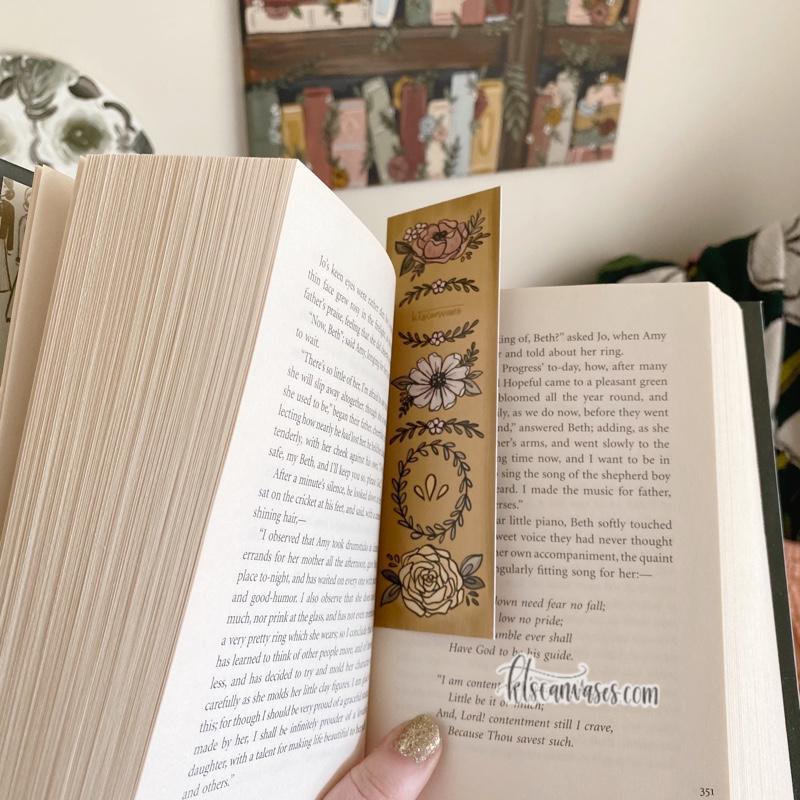 Detailed Florals Double Sided Bookmark