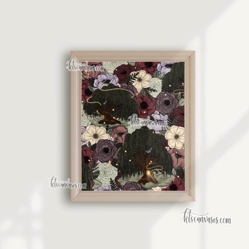 Whimsical Willow Florals Art Print Set of 3