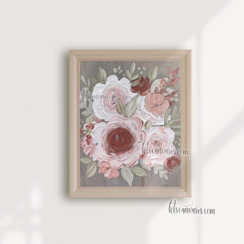 Soft Pink Florals Art Print