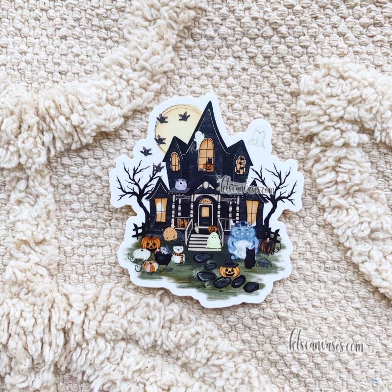 Haunted House of Spooky Friends Sticker