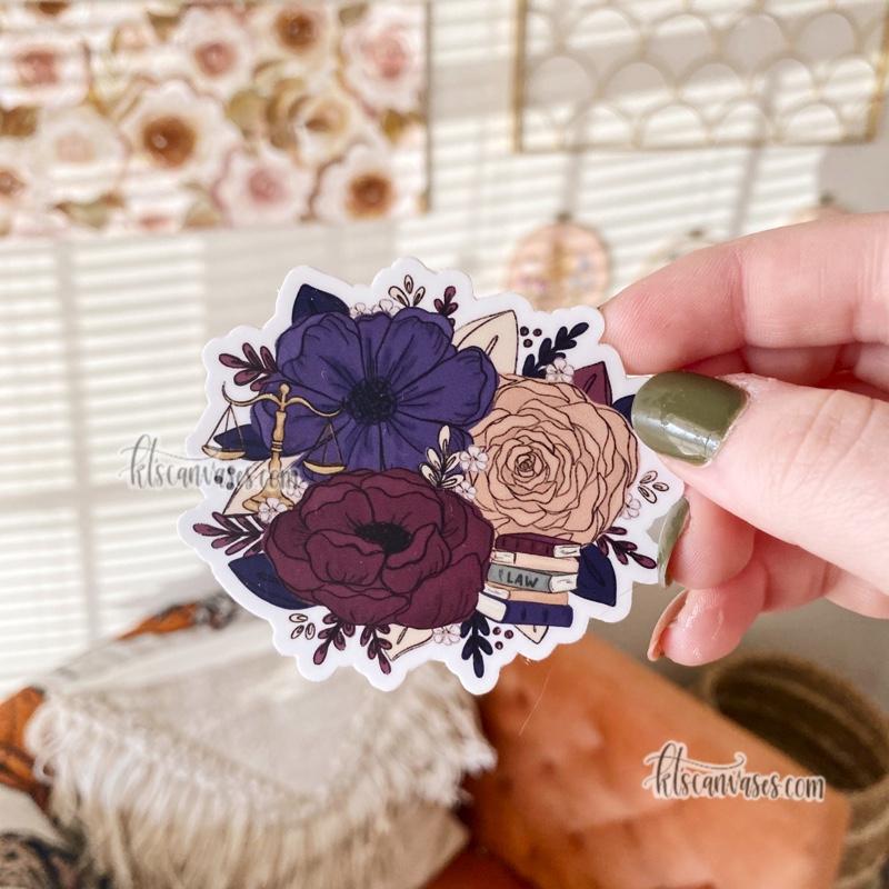 Legal Professional Inspired Florals Sticker