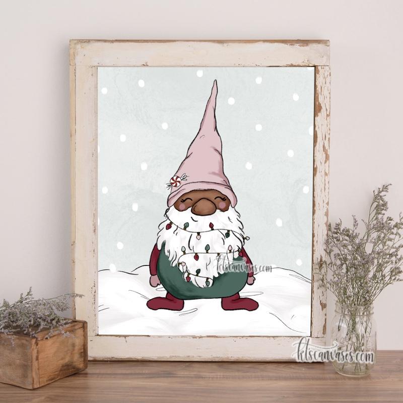 Pep the Christmas Gnome Art Print