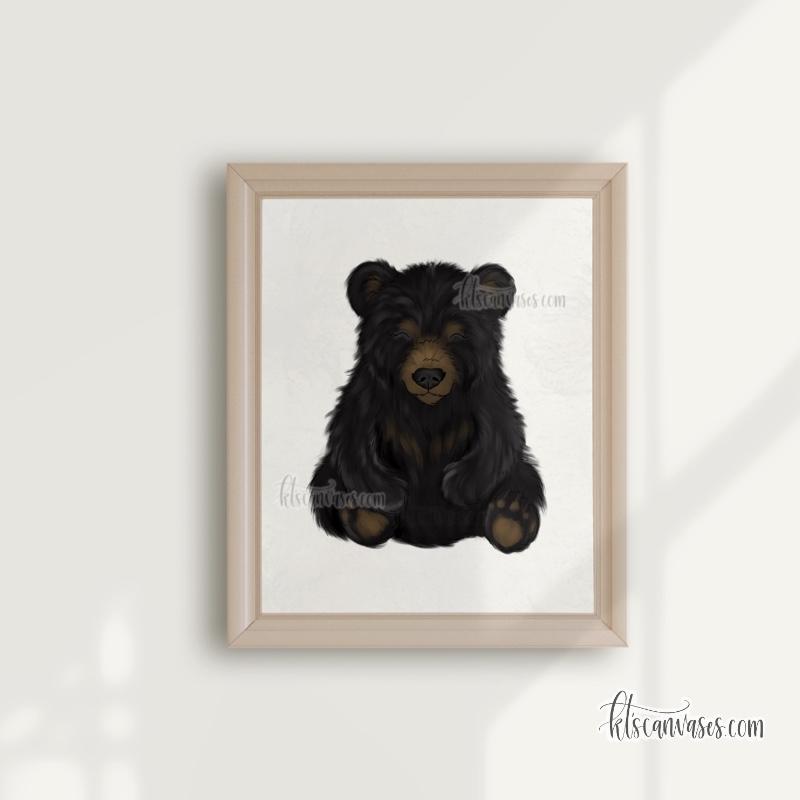 Baby Black Bear Art Print