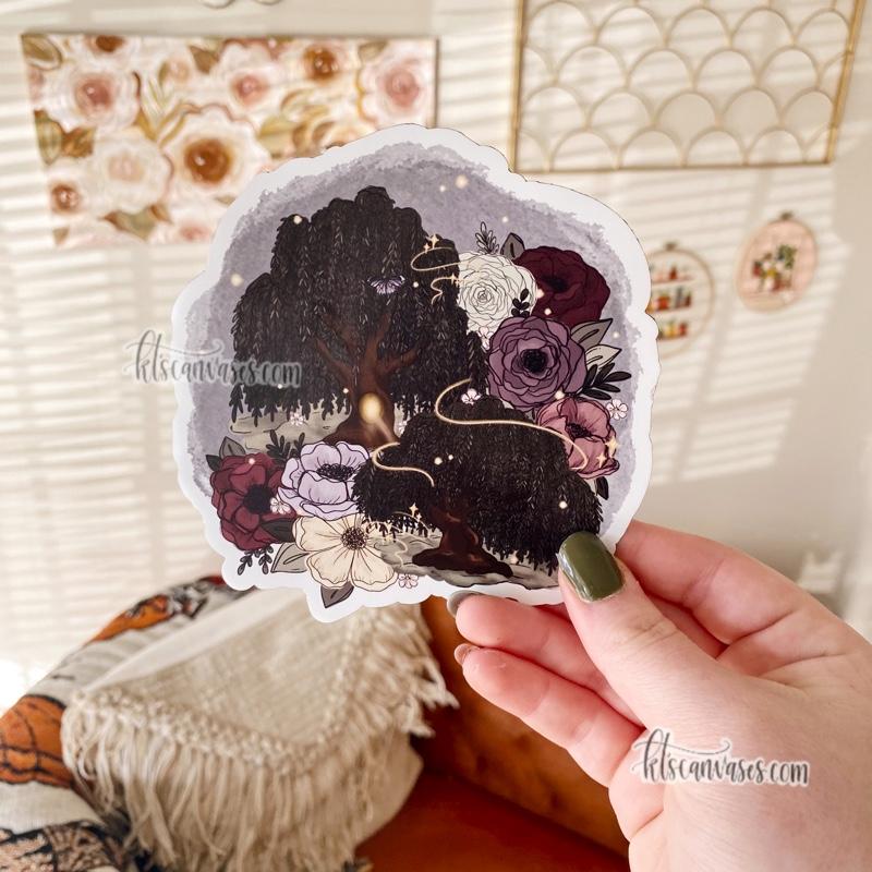 Whimsical Willow Tree Florals Magnet