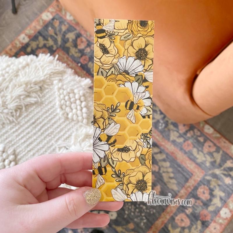 Honeybee Florals Double Sided Bookmark