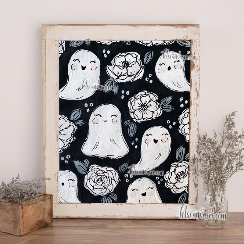 Ghostly Florals Art Print