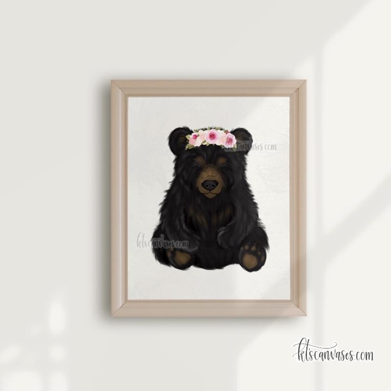 Baby Black Bear Art Print