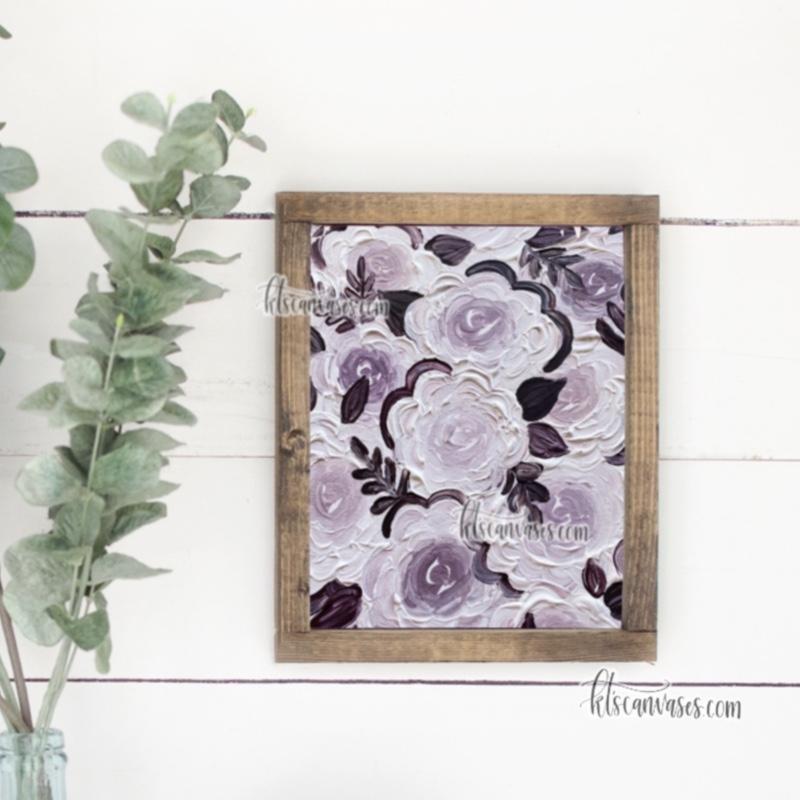 Purple Monochromatic Florals Art Print