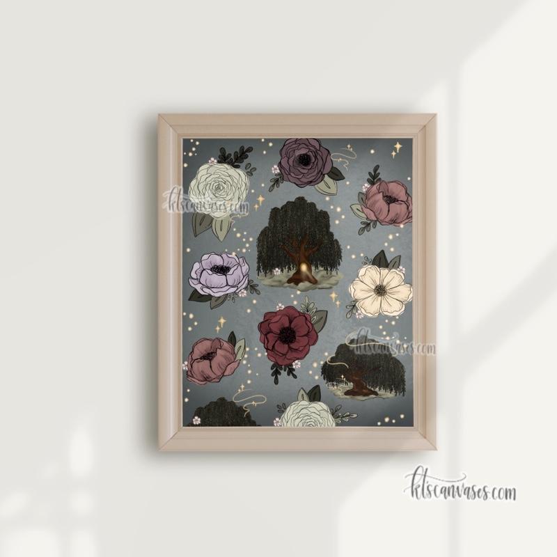 Whimsical Willow Florals Art Print Set of 3