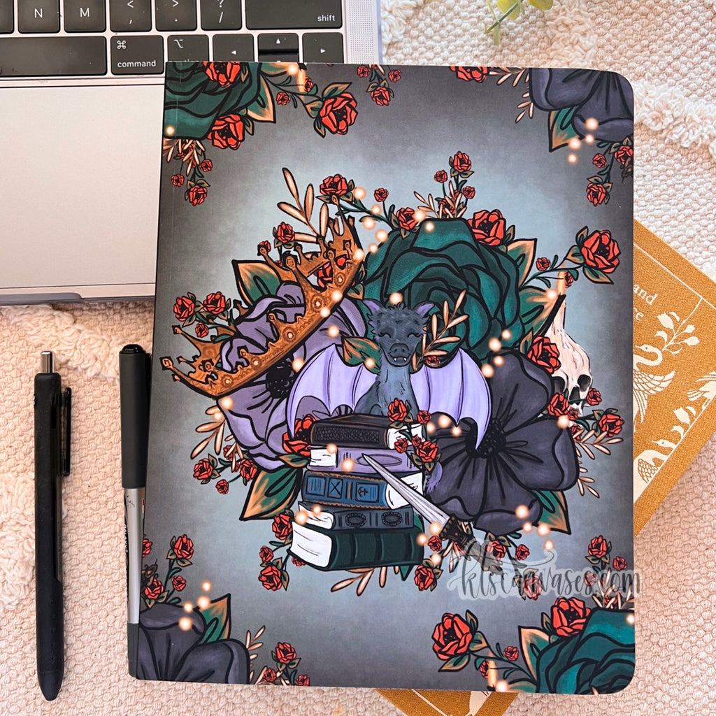Fantasy Florals DOT GRID Softcover Notebook