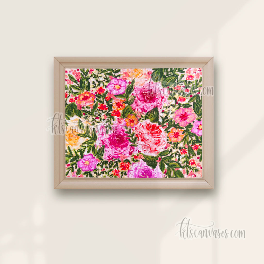 Colorful Garden Florals Art Print