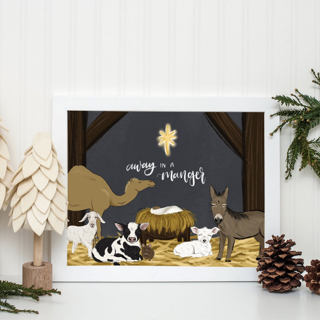 Animal Nativity Art Print