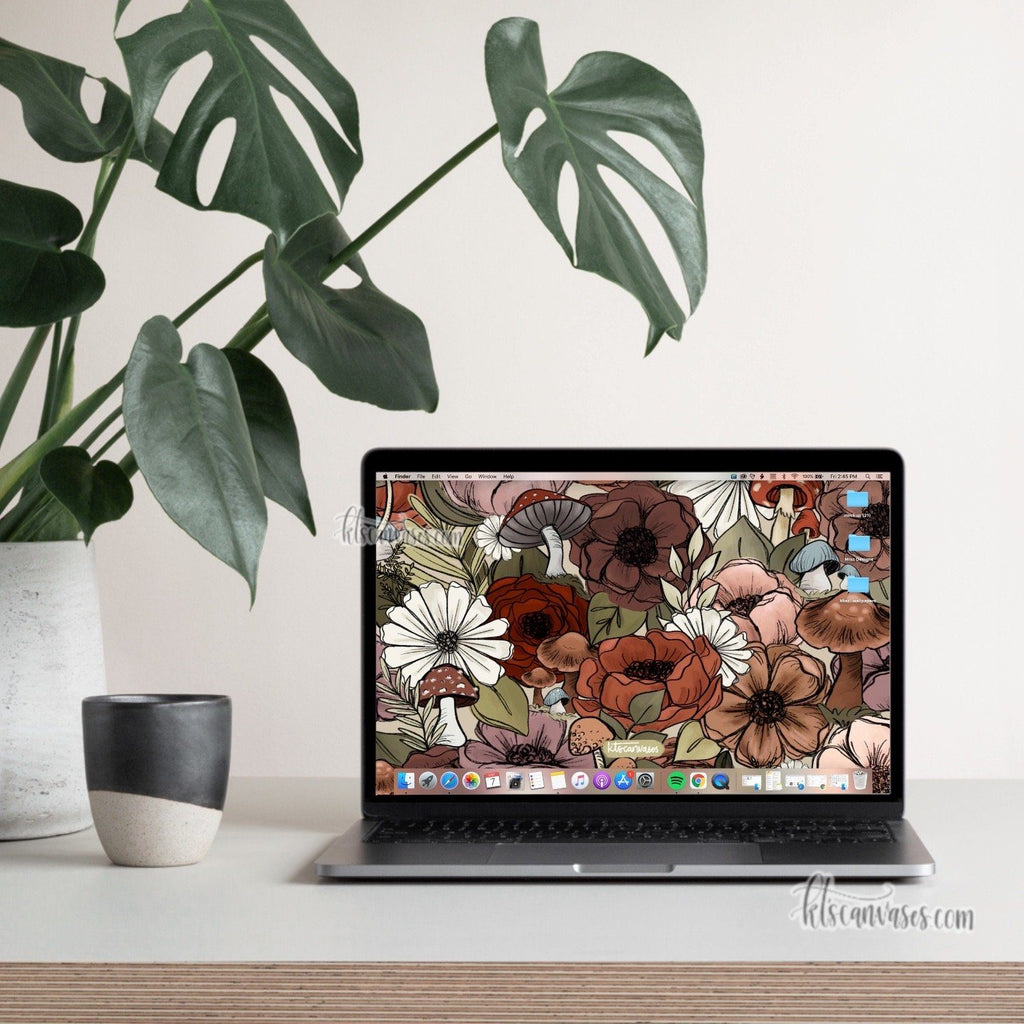 Forest Florals Desktop Wallpaper (Digital Download)