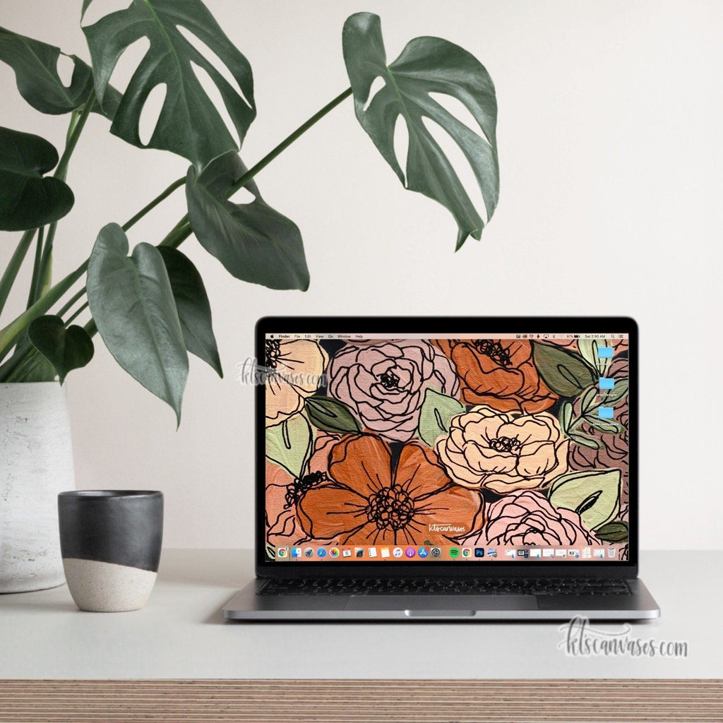 Floral Desktop Wallpaper (Digital Download)