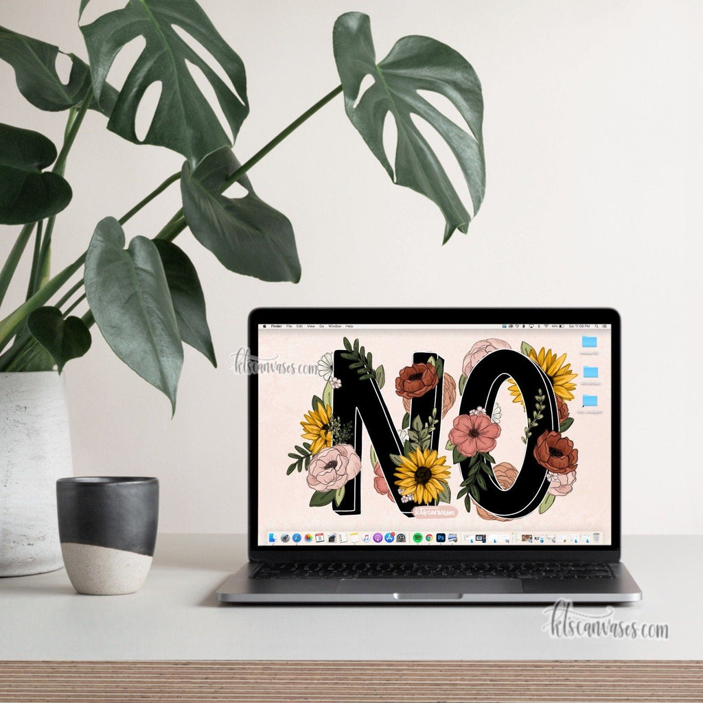 NO Florals Desktop Wallpaper (Digital Download)