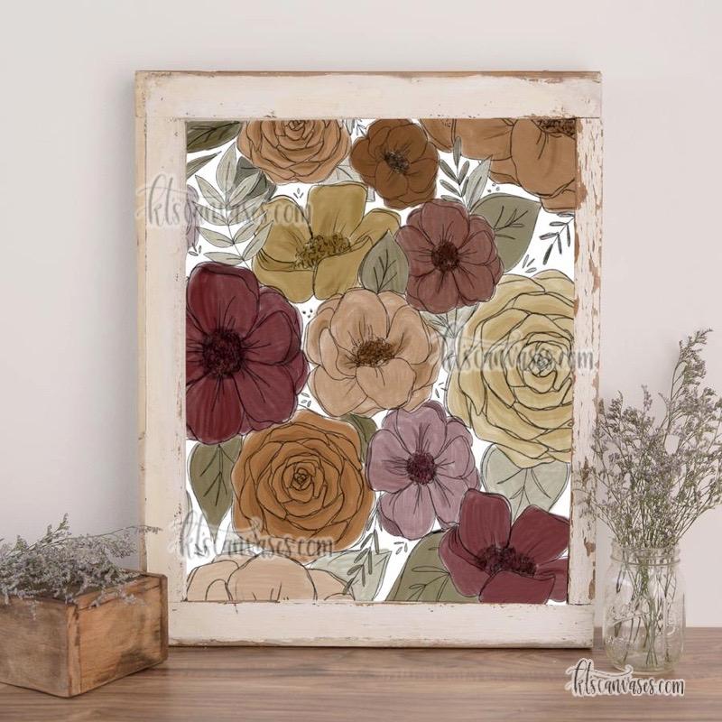 Fall Florals Art Print