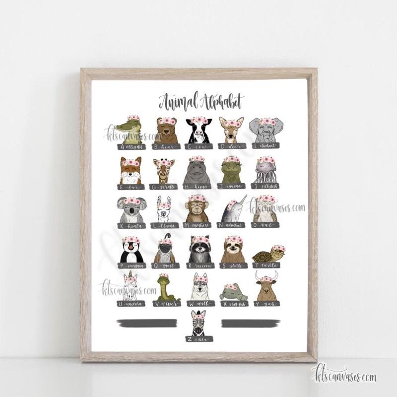 Animal Alphabet Art Print - Main Image