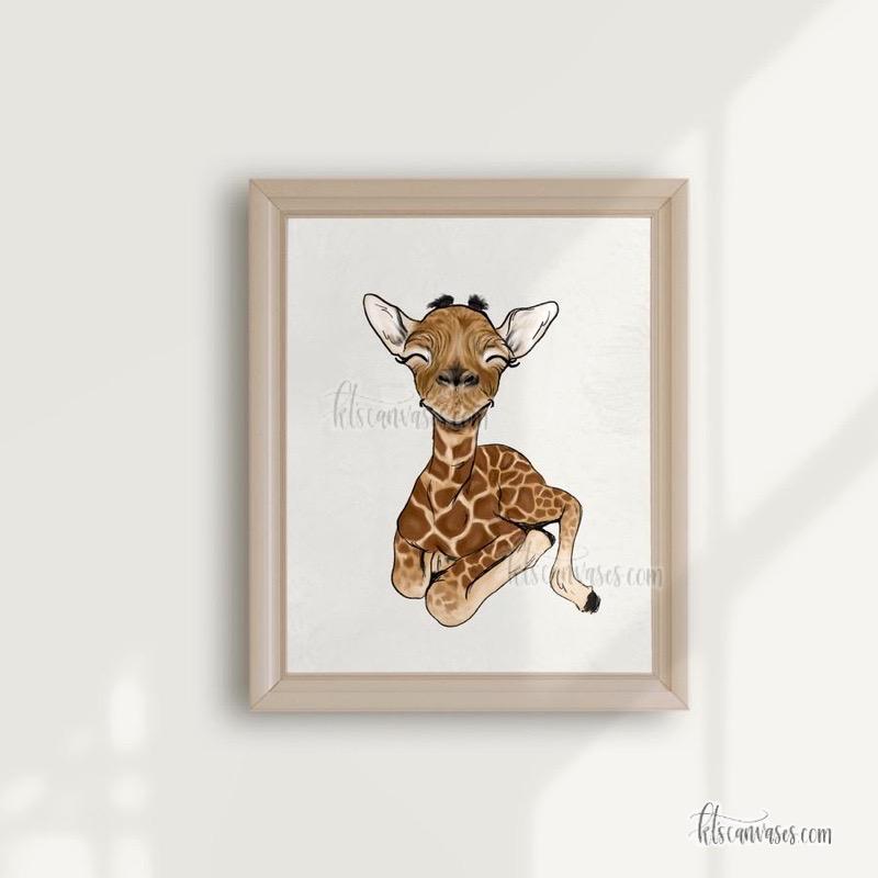 Baby Giraffe Art Print
