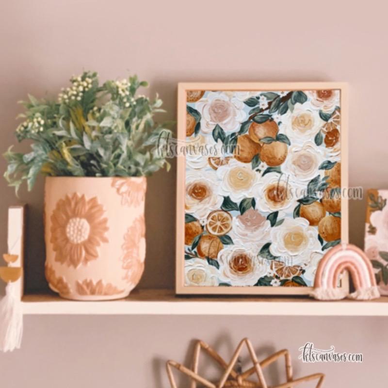 Florals + Oranges Art Print
