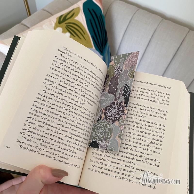 Cactus Florals Double Sided Bookmark