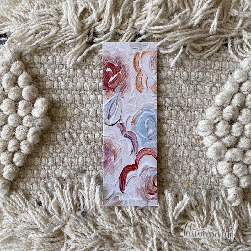 Pastel Messy Florals Double Sided Bookmark