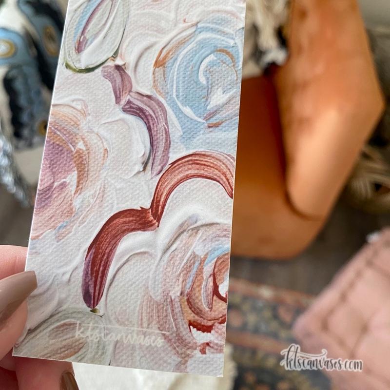 Pastel Messy Florals Double Sided Bookmark