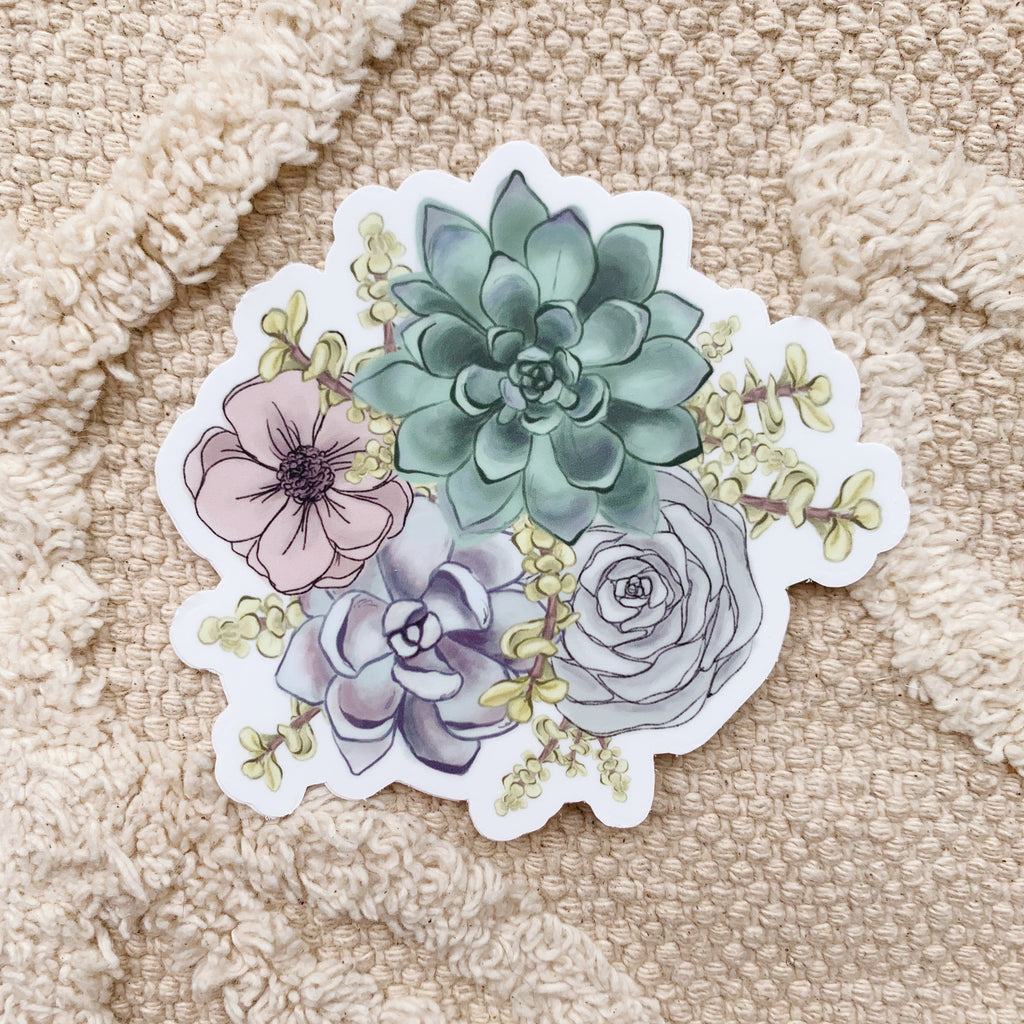 Succulent Floral Sticker