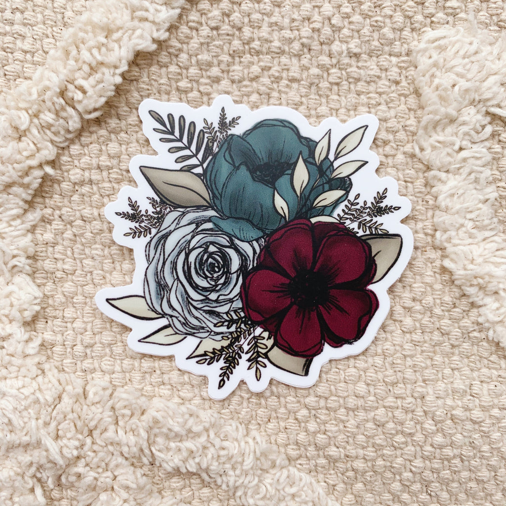 Deep Florals Sticker