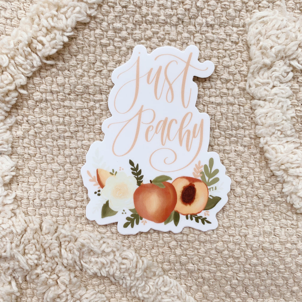 Just Peachy Florals Sticker