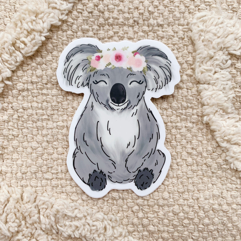 Floral Crown Koala Sticker